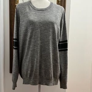 Sonoma Crewneck Sweater in Gray and Black